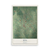 Map of Jena, Louisiana, 12 x 18 inch unframed archival matte print