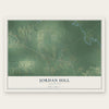 Jordan Hill, Louisiana map print, the full design