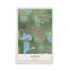 Map of Kaplan, Louisiana, 12 x 18 inch unframed archival matte print