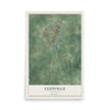 Map of Leesville, Louisiana, 12 x 18 inch unframed archival matte print