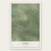 Lydia, Louisiana map print, the full design
