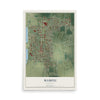 Map of Mamou, Louisiana, 12 x 18 inch unframed archival matte print