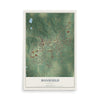 Map of Mansfield, Louisiana, 12 x 18 inch unframed archival matte print