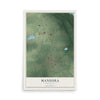 Map of Mansura, Louisiana, 12 x 18 inch unframed archival matte print