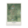 Map of Maurice, Louisiana, 12 x 18 inch unframed archival matte print