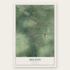 Milton, Louisiana map print, the full design