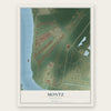 Montz, Louisiana map print, the full design
