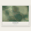 Morrow, Louisiana map print, the full design