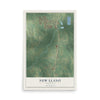 Map of New Llano, Louisiana, 12 x 18 inch unframed archival matte print