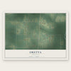 Oretta, Louisiana map print, the full design