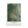 Map of Patterson, Louisiana, 12 x 18 inch unframed archival matte print