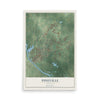 Map of Pineville, Louisiana, 12 x 18 inch unframed archival matte print