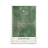 Map of Plain Dealing, Louisiana, 12 x 18 inch unframed archival matte print