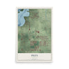 Map of Prien, Louisiana, 12 x 18 inch unframed archival matte print