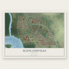 Scotlandville, Louisiana map print, the full design