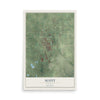 Map of Scott, Louisiana, 12 x 18 inch unframed archival matte print