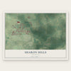 Sharon Hills, Louisiana map print, the full design