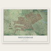 Shenandoah, Louisiana map print, the full design