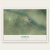 Sorrel, Louisiana map print, the full design