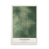Map of Tangipahoa, Louisiana, 12 x 18 inch unframed archival matte print
