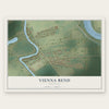 Vienna Bend, Louisiana map print, the full design