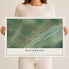 Map of Waterproof, Louisiana, 12 x 18 inch unframed archival matte print