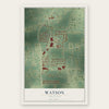 Watson, Louisiana map print, the full design