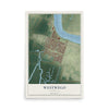 Map of Westwego, Louisiana, 12 x 18 inch unframed archival matte print