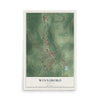 Map of Winnsboro, Louisiana, 12 x 18 inch unframed archival matte print