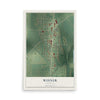 Map of Wisner, Louisiana, 12 x 18 inch unframed archival matte print