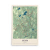Map of Acton, Massachusetts, 12 x 18 inch unframed archival matte print