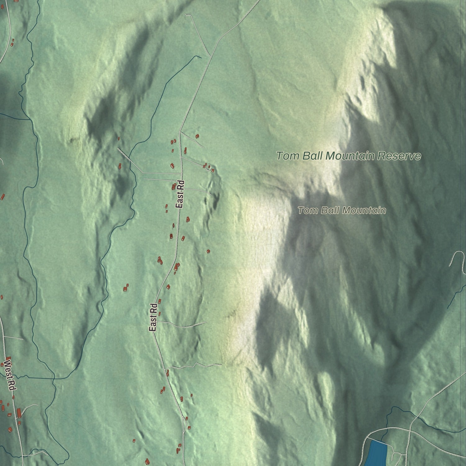 Local terrain and geography detail from the Alford, Massachusetts map