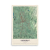 Map of Amherst, Massachusetts, 12 x 18 inch unframed archival matte print
