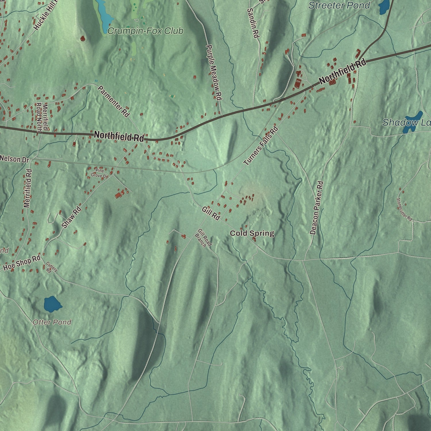 Street and neighborhood detail from the Bernardston, Massachusetts map