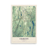 Map of Charlton, Massachusetts, 12 x 18 inch unframed archival matte print