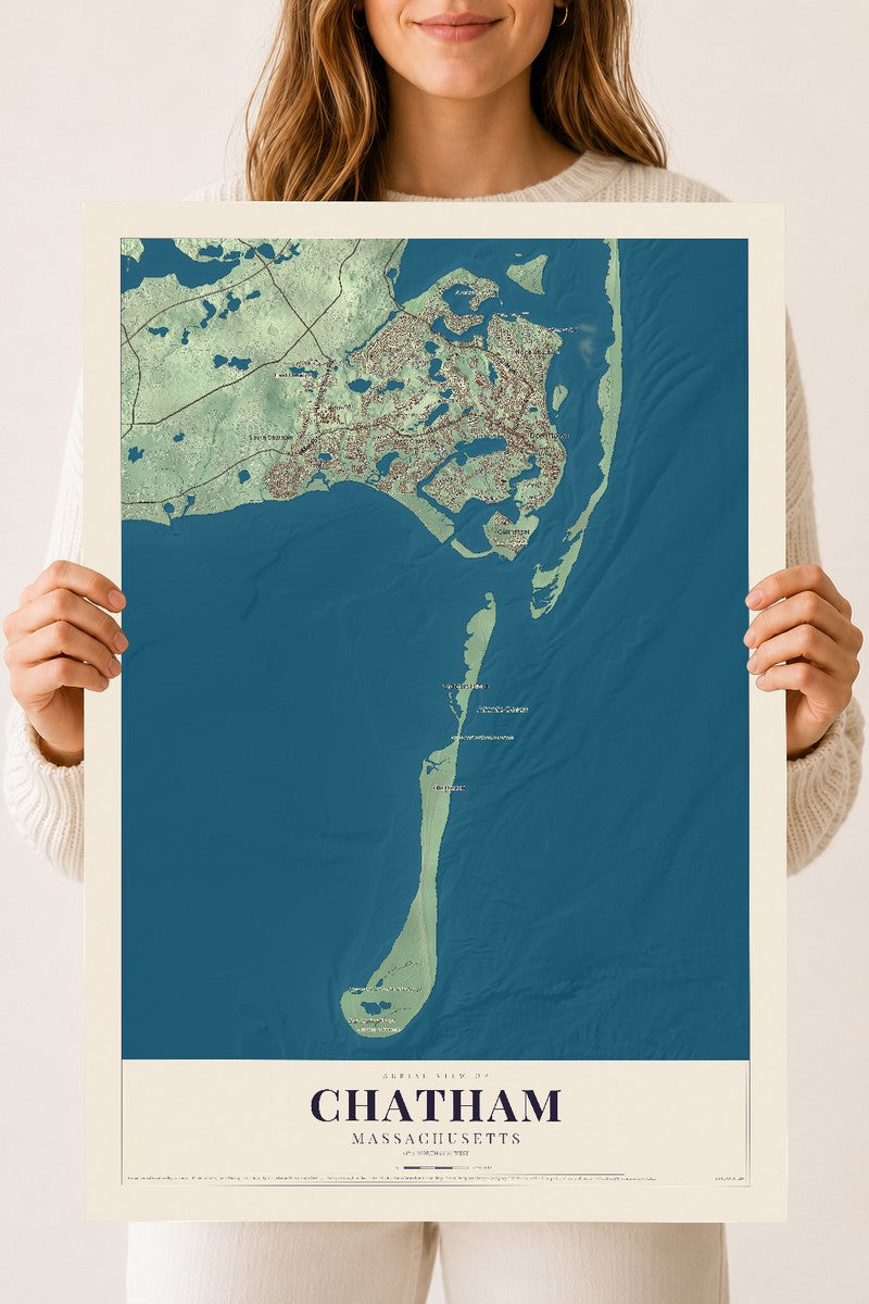 Chatham, Massachusetts map print - 18 x 24 archival matte print