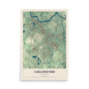 Map of Chelmsford, Massachusetts, 12 x 18 inch unframed archival matte print