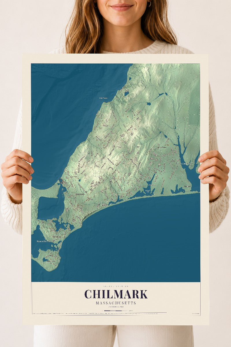 Chilmark, Massachusetts map print - 18 x 24 archival matte print