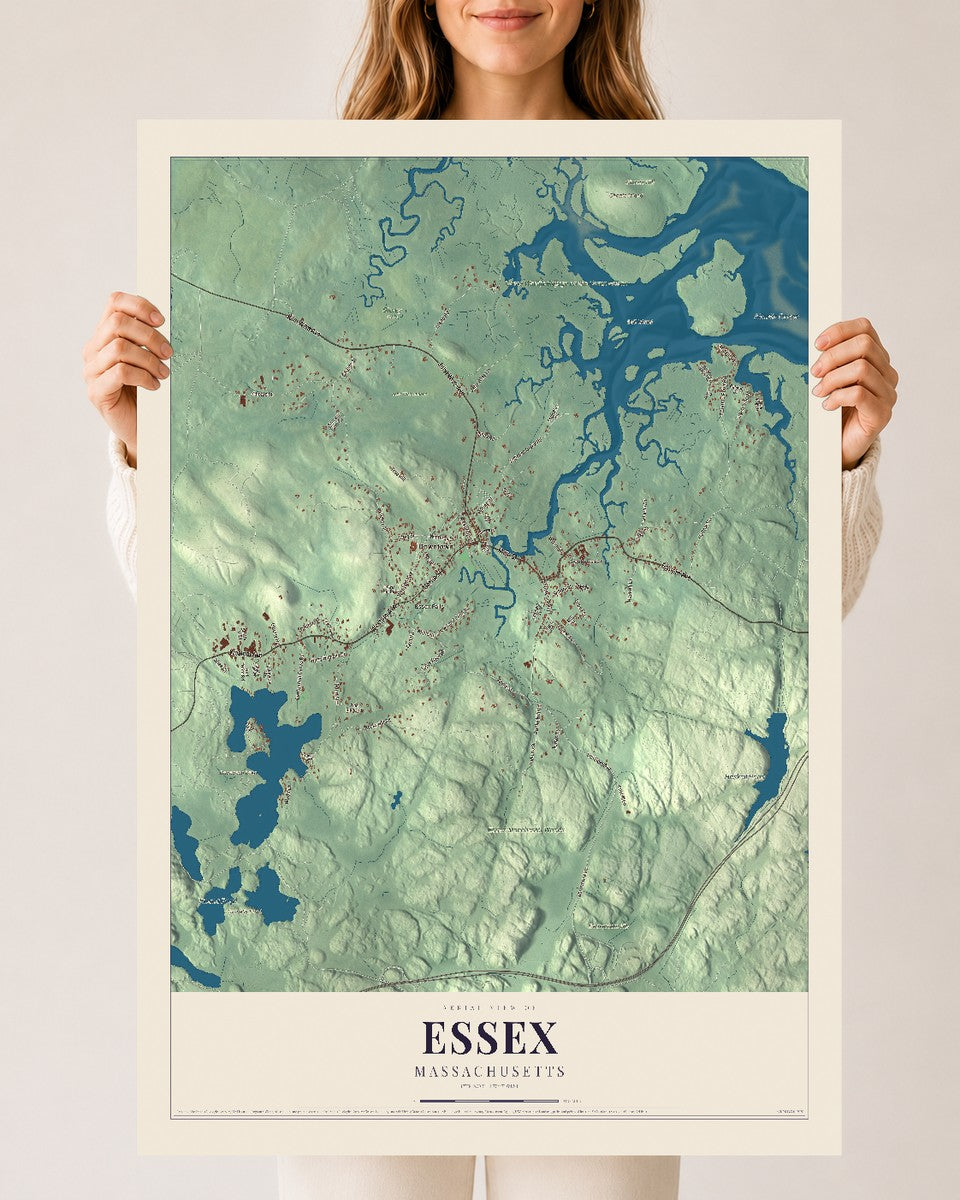 Essex, Massachusetts map print - 24 x 36 archival matte print