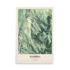 Map of Florida, Massachusetts, 12 x 18 inch unframed archival matte print