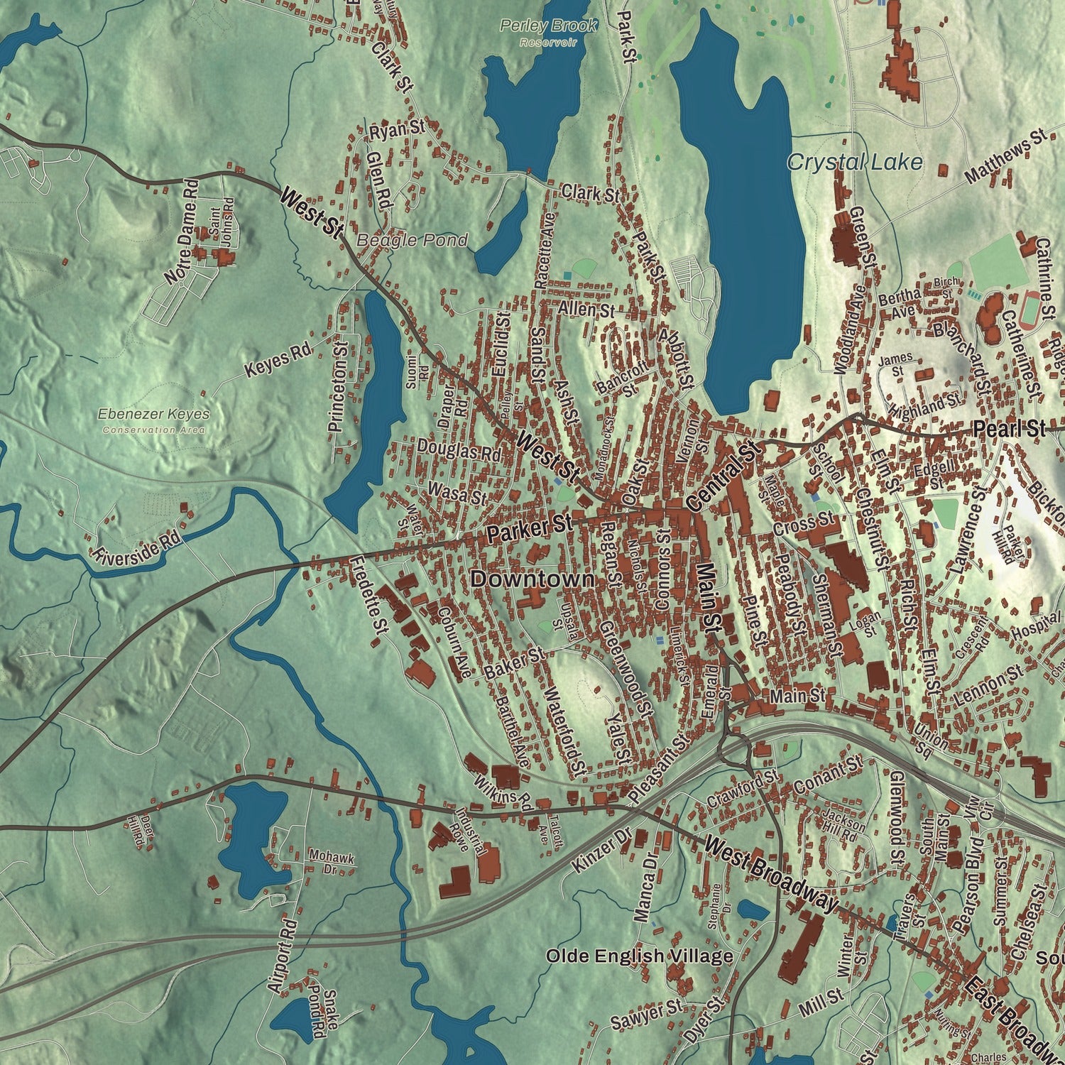 Street and neighborhood detail from the Gardner, Massachusetts map