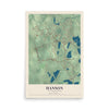Map of Hanson, Massachusetts, 12 x 18 inch unframed archival matte print