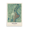 Map of Holyoke, Massachusetts, 12 x 18 inch unframed archival matte print