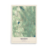 Map of Mendon, Massachusetts, 12 x 18 inch unframed archival matte print