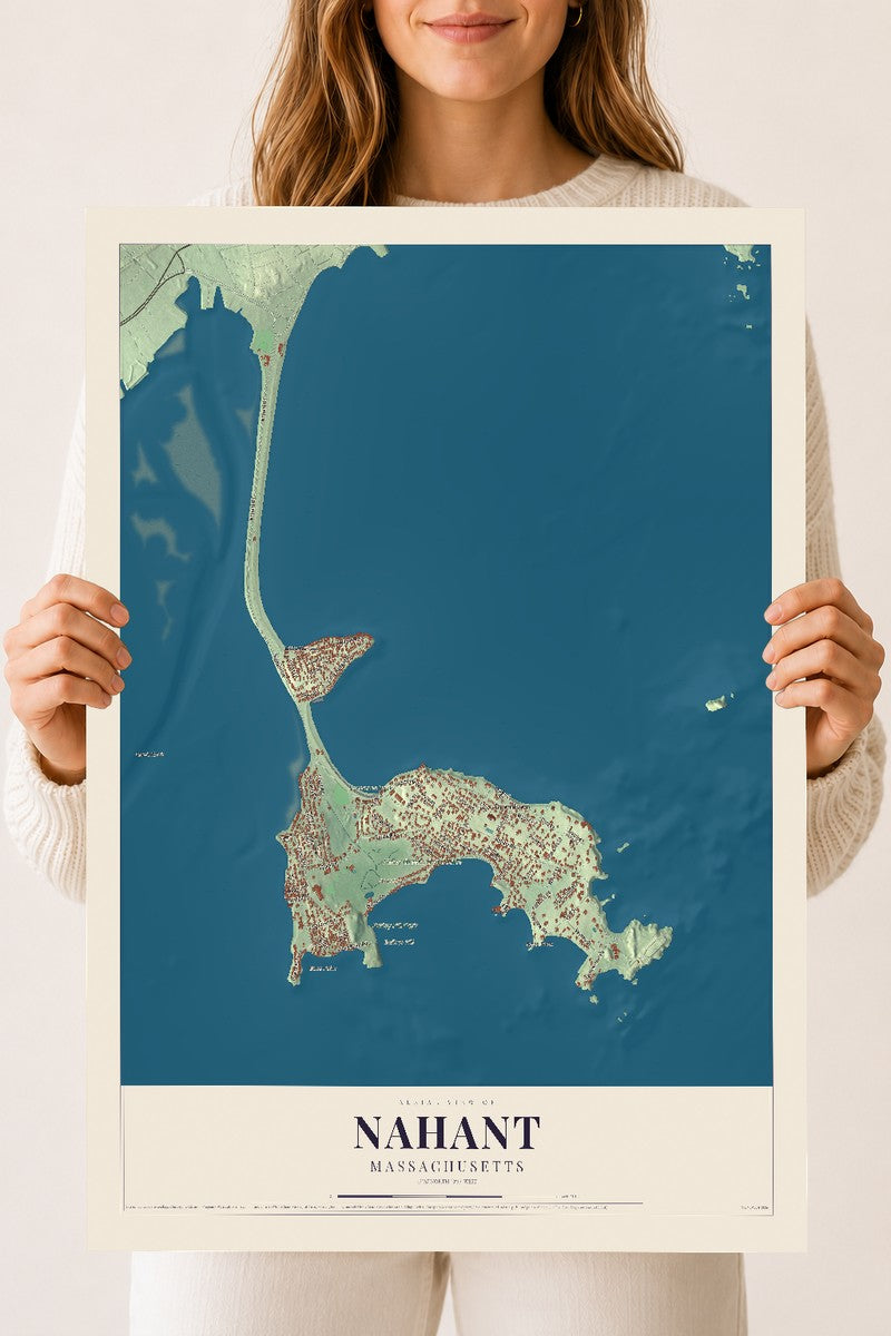 Nahant, Massachusetts map print - 18 x 24 archival matte print