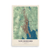 Map of New Bedford, Massachusetts, 12 x 18 inch unframed archival matte print
