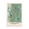 Map of Northborough, Massachusetts, 12 x 18 inch unframed archival matte print