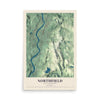 Map of Northfield, Massachusetts, 12 x 18 inch unframed archival matte print
