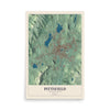 Map of Pittsfield, Massachusetts, 12 x 18 inch unframed archival matte print