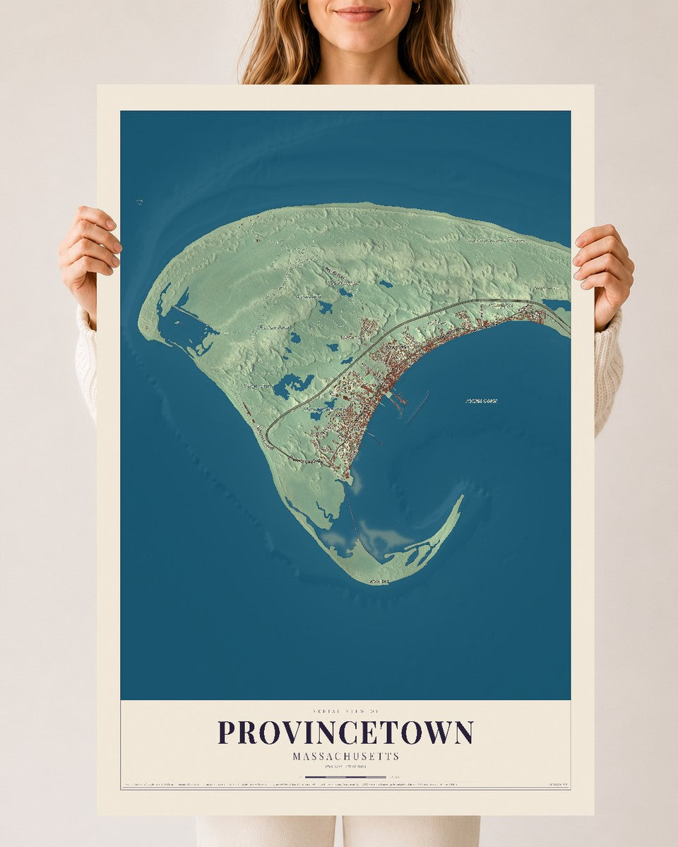 Provincetown, Massachusetts map print - 24 x 36 archival matte print